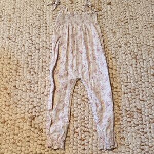 Jamie Kay Floral Print Jumpsuit with Ruffle Straps